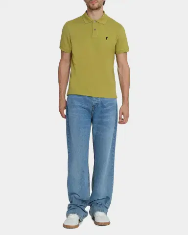 Ami Paris Men 's Cotton Pique Ami De Coeur Polo Shirt | Thumbnail 2 Ami Paris Men 's Cotton Pique Ami De Coeur Polo Shirt | Thumbnail 2