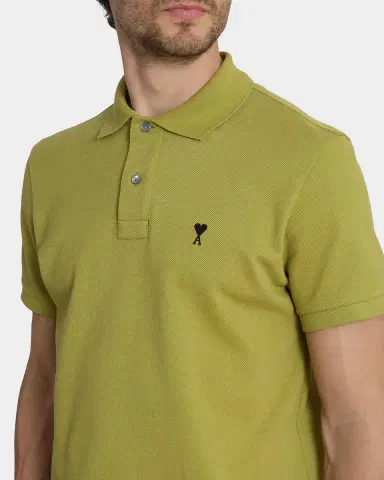 Ami Paris Men 's Cotton Pique Ami De Coeur Polo Shirt | Thumbnail 5 Ami Paris Men 's Cotton Pique Ami De Coeur Polo Shirt | Thumbnail 5