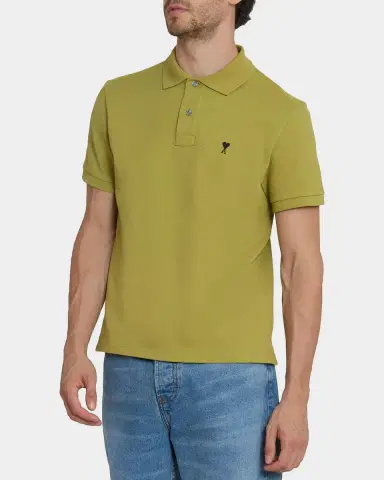 Ami Paris Men 's Cotton Pique Ami De Coeur Polo Shirt | Thumbnail 6 Ami Paris Men 's Cotton Pique Ami De Coeur Polo Shirt | Thumbnail 6