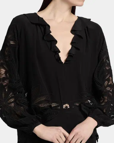 Ulla Johnson Adonis Embroidered Silk Blouse | Thumbnail 5 Ulla Johnson Adonis Embroidered Silk Blouse | Thumbnail 5