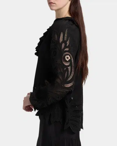 Ulla Johnson Adonis Embroidered Silk Blouse | Thumbnail 7 Ulla Johnson Adonis Embroidered Silk Blouse | Thumbnail 7