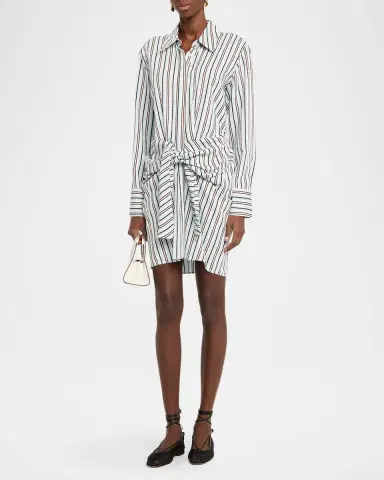 A.L.C. Mia Striped Mini Shirtdress | Thumbnail 4 A.L.C. Mia Striped Mini Shirtdress | Thumbnail 4