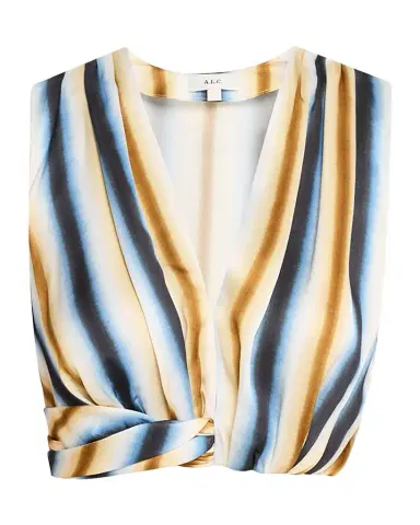 A.L.C. Brooklyn Twist-Hem Crop Top | Thumbnail 1 A.L.C. Brooklyn Twist-Hem Crop Top | Thumbnail 1