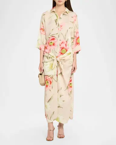 Ungaro Iris Floral-Print Maxi Shirtdress | Thumbnail 2 Ungaro Iris Floral-Print Maxi Shirtdress | Thumbnail 2
