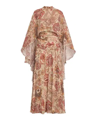 Ungaro Gretchen Floral-Print Maxi Dress with Cape | Thumbnail 1 Ungaro Gretchen Floral-Print Maxi Dress with Cape | Thumbnail 1