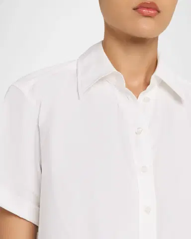 A.L.C. Lily Cropped Twist-Front Poplin Shirt | Thumbnail 5 A.L.C. Lily Cropped Twist-Front Poplin Shirt | Thumbnail 5