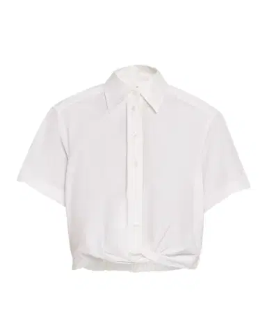 A.L.C. Lily Cropped Twist-Front Poplin Shirt | Thumbnail 1 A.L.C. Lily Cropped Twist-Front Poplin Shirt | Thumbnail 1