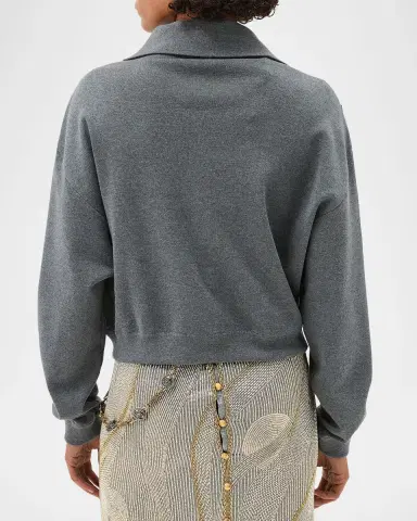 Versace Suede Patchwork Zip Jacket | Thumbnail 2 Versace Suede Patchwork Zip Jacket | Thumbnail 2