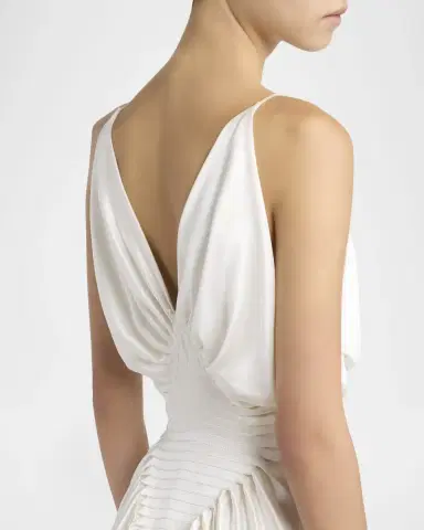 Versace Draped Silk Mini Dress | Thumbnail 5 Versace Draped Silk Mini Dress | Thumbnail 5