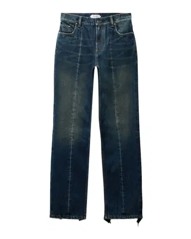 Versace Distressed Straight-Leg Jeans | Thumbnail 1 Versace Distressed Straight-Leg Jeans | Thumbnail 1