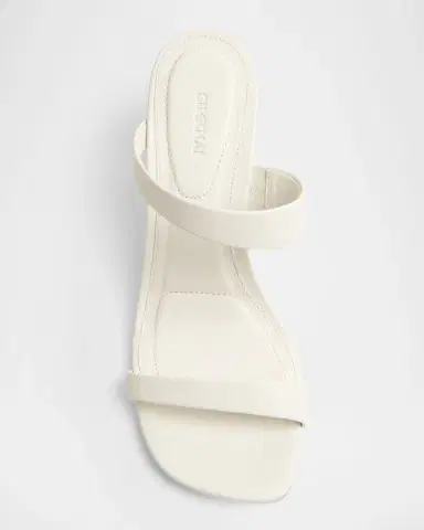 SIMKHAI 75mm Marion Leather Oyster Mule Sandals | Thumbnail 3 SIMKHAI 75mm Marion Leather Oyster Mule Sandals | Thumbnail 3