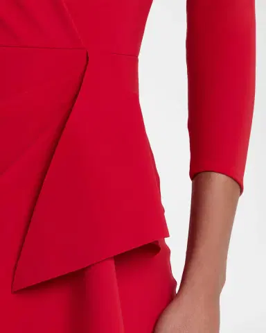 Chiara Boni La Petite Robe Zuhur Side-Ruffle Bodycon Midi Dress | Thumbnail 5 Chiara Boni La Petite Robe Zuhur Side-Ruffle Bodycon Midi Dress | Thumbnail 5