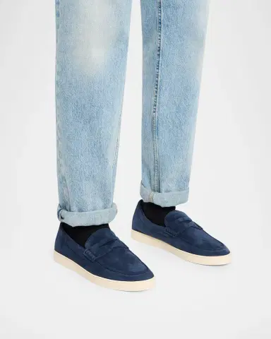 Brunello Cucinelli Men's Suede Loafer Sneakers | Thumbnail 2 Brunello Cucinelli Men's Suede Loafer Sneakers | Thumbnail 2