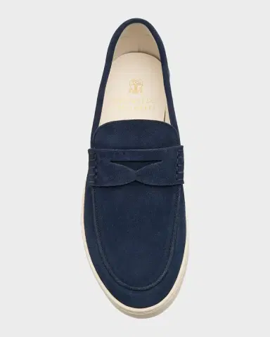 Brunello Cucinelli Men's Suede Loafer Sneakers | Thumbnail 6 Brunello Cucinelli Men's Suede Loafer Sneakers | Thumbnail 6