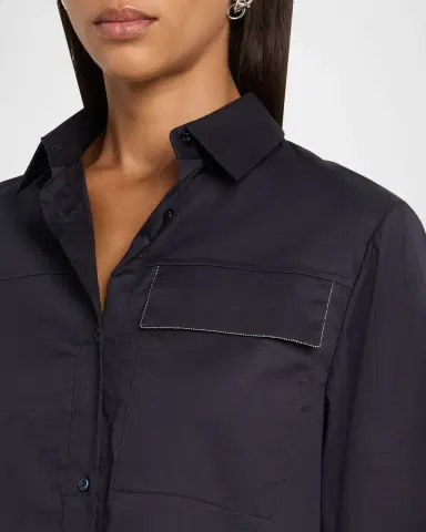 Peserico Boxy Stretch Cotton Shirt | Thumbnail 5 Peserico Boxy Stretch Cotton Shirt | Thumbnail 5