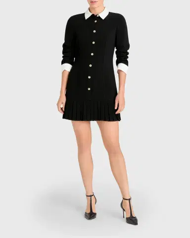 Cinq à Sept Luca Drapey Crepe Mini Shirtdress | Thumbnail 2 Cinq à Sept Luca Drapey Crepe Mini Shirtdress | Thumbnail 2