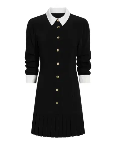 Cinq à Sept Luca Drapey Crepe Mini Shirtdress | Thumbnail 1 Cinq à Sept Luca Drapey Crepe Mini Shirtdress | Thumbnail 1