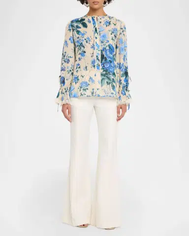 Kobi Halperin Daisy Lace Trim Long-Sleeve Blouse | Thumbnail 2 Kobi Halperin Daisy Lace Trim Long-Sleeve Blouse | Thumbnail 2
