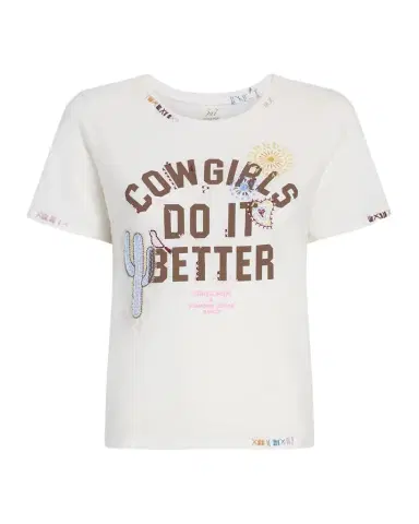 Cinq à Sept Cowgirls Do It Better Shrunken Tee | Thumbnail 1 Cinq à Sept Cowgirls Do It Better Shrunken Tee | Thumbnail 1