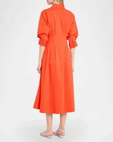 Simkhai Jazz Poplin Pintuck Midi Shirtdress | Thumbnail 3 Simkhai Jazz Poplin Pintuck Midi Shirtdress | Thumbnail 3