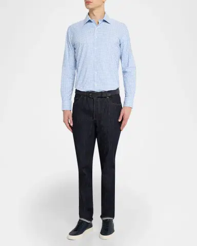 Peter Millar Men's Lewis Performance Twill Plaid Sport Shirt | Thumbnail 2 Peter Millar Men's Lewis Performance Twill Plaid Sport Shirt | Thumbnail 2