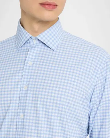 Peter Millar Men's Lewis Performance Twill Plaid Sport Shirt | Thumbnail 5 Peter Millar Men's Lewis Performance Twill Plaid Sport Shirt | Thumbnail 5