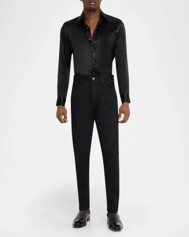 TOM FORD Men's Slim-Fit Stretch Black Denim Five-Pocket Pants | Thumbnail 2 TOM FORD Men's Slim-Fit Stretch Black Denim Five-Pocket Pants | Thumbnail 2