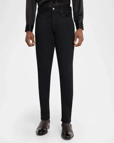 TOM FORD Men's Slim-Fit Stretch Black Denim Five-Pocket Pants | Thumbnail 4 TOM FORD Men's Slim-Fit Stretch Black Denim Five-Pocket Pants | Thumbnail 4