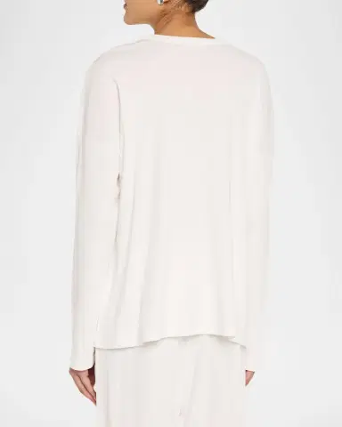 The Row Floris Cotton Long-Sleeve Top | Thumbnail 3 The Row Floris Cotton Long-Sleeve Top | Thumbnail 3