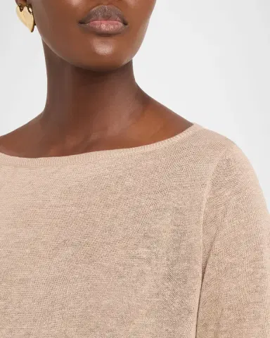 MAJESTIC FILATURES Bateau-Neck Linen Knit Top | Thumbnail 5 MAJESTIC FILATURES Bateau-Neck Linen Knit Top | Thumbnail 5