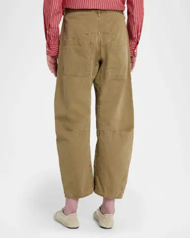 Nili Lotan Shon Herringbone Barrel-Leg Ankle Pants | Thumbnail 3 Nili Lotan Shon Herringbone Barrel-Leg Ankle Pants | Thumbnail 3