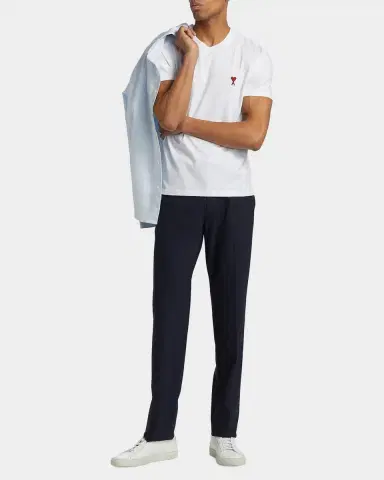 Ami Paris Men's Ami de Coeur Cotton Jersey Crewneck T-Shirt | Thumbnail 2 Ami Paris Men's Ami de Coeur Cotton Jersey Crewneck T-Shirt | Thumbnail 2