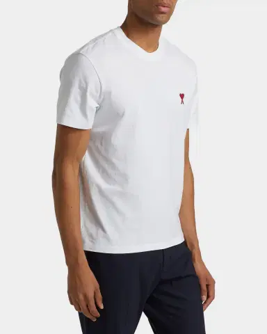Ami Paris Men's Ami de Coeur Cotton Jersey Crewneck T-Shirt | Thumbnail 4 Ami Paris Men's Ami de Coeur Cotton Jersey Crewneck T-Shirt | Thumbnail 4
