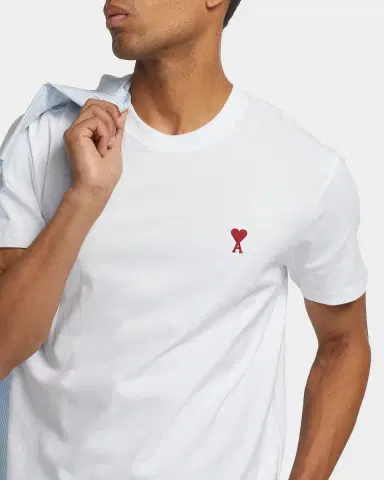 Ami Paris Men's Ami de Coeur Cotton Jersey Crewneck T-Shirt | Thumbnail 5 Ami Paris Men's Ami de Coeur Cotton Jersey Crewneck T-Shirt | Thumbnail 5