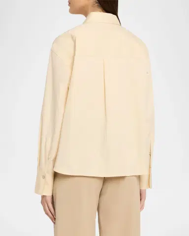 Vince Cropped Long-Sleeve Shirt | Thumbnail 3 Vince Cropped Long-Sleeve Shirt | Thumbnail 3