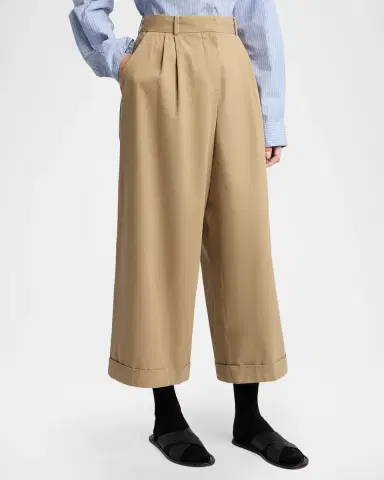 The Row Lior Cotton & Cashmere Wide-Leg Pants | Thumbnail 4 The Row Lior Cotton & Cashmere Wide-Leg Pants | Thumbnail 4
