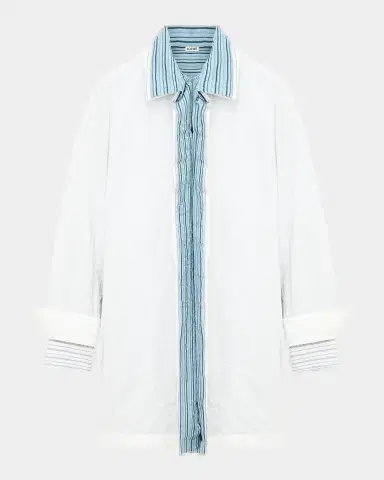 Loewe Crinkled Cotton Poplin Layered Mini Shirtdress | Thumbnail 2 Loewe Crinkled Cotton Poplin Layered Mini Shirtdress | Thumbnail 2