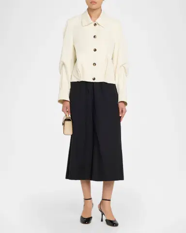 Loewe Single-Breasted Cotton Balloon Jacket | Thumbnail 2 Loewe Single-Breasted Cotton Balloon Jacket | Thumbnail 2