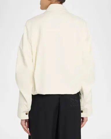 Loewe Single-Breasted Cotton Balloon Jacket | Thumbnail 3 Loewe Single-Breasted Cotton Balloon Jacket | Thumbnail 3