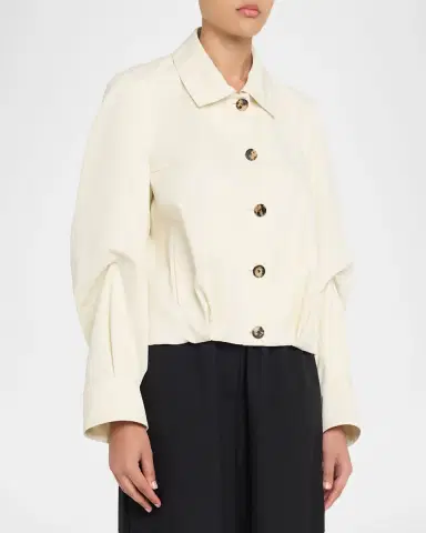 Loewe Single-Breasted Cotton Balloon Jacket | Thumbnail 4 Loewe Single-Breasted Cotton Balloon Jacket | Thumbnail 4