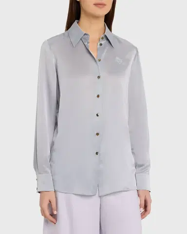 Zimmermann Luna Satin Shirt | Thumbnail 4 Zimmermann Luna Satin Shirt | Thumbnail 4