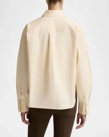 Vince Cropped Long-Sleeve Shirt | Thumbnail 2 Vince Cropped Long-Sleeve Shirt | Thumbnail 2