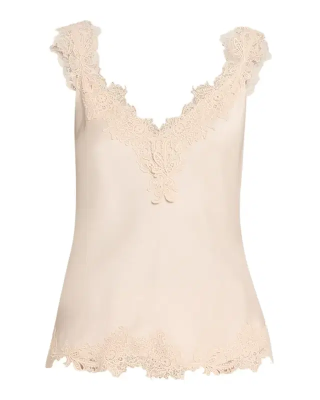 Faye Sleeveless Lace-Trim Blouse Faye Sleeveless Lace-Trim Blouse