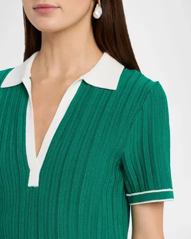 Simkhai Page Knit Polo Mini Dress | Thumbnail 5 Simkhai Page Knit Polo Mini Dress | Thumbnail 5