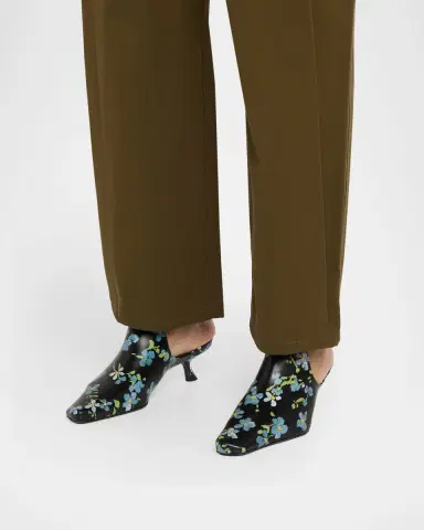 Loewe 45mm Emily Floral Leather Mules | Thumbnail 2 Loewe 45mm Emily Floral Leather Mules | Thumbnail 2