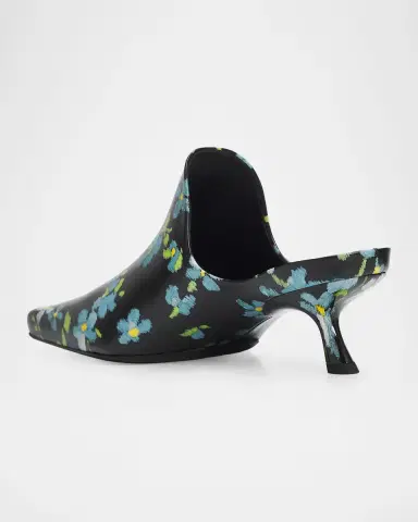 Loewe 45mm Emily Floral Leather Mules | Thumbnail 4 Loewe 45mm Emily Floral Leather Mules | Thumbnail 4