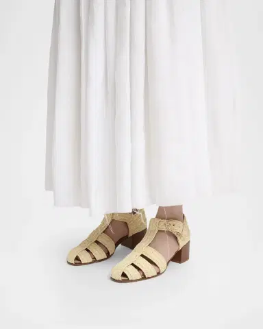 Gabriela Hearst Lyle Raffia Block-Heel Sandals | Thumbnail 2 Gabriela Hearst Lyle Raffia Block-Heel Sandals | Thumbnail 2