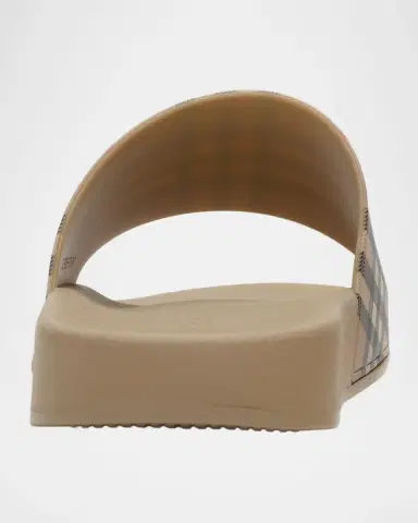 Burberry Men 's Check Contoured-Insole Slide Sandals | Thumbnail 3 Burberry Men 's Check Contoured-Insole Slide Sandals | Thumbnail 3