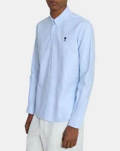 Ami Paris Men's Embroidered Ami de Coeur Cotton Sport Shirt | Thumbnail 5 Ami Paris Men's Embroidered Ami de Coeur Cotton Sport Shirt | Thumbnail 5