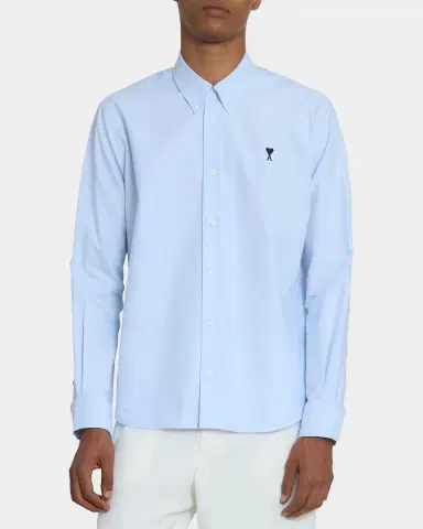 Ami Paris Men's Embroidered Ami de Coeur Cotton Sport Shirt | Thumbnail 6 Ami Paris Men's Embroidered Ami de Coeur Cotton Sport Shirt | Thumbnail 6